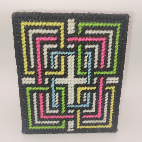 Colorful Geometric Pattern Coaster - Picture 2 of 3